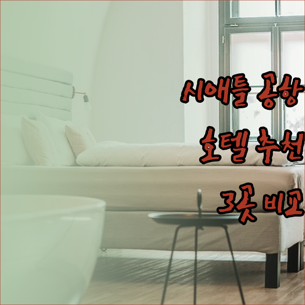 시애틀 공항 근처 호텔 3곳 비교분석