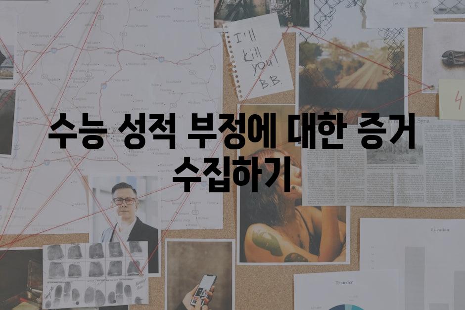 수능 성적 부정에 대한 증거 수집하기