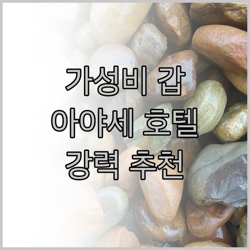 가성비 갑! 아야세 고쿠사이 호텔, 