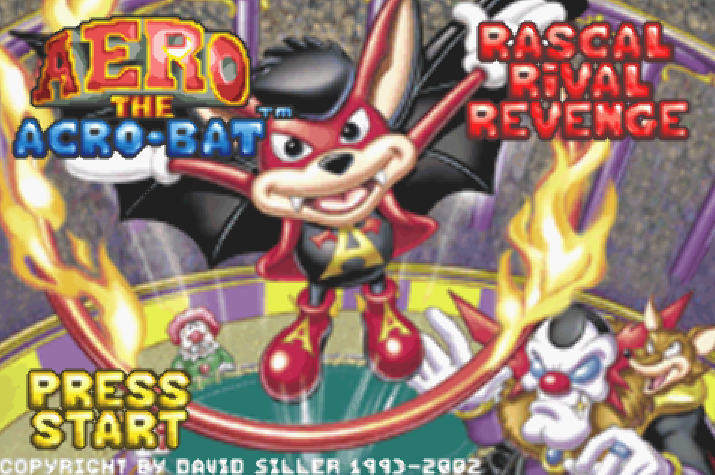  David Siller - 에어로 더 아크로 뱃 라스칼 라이벌 리벤지 북미판 Aero The Acro-Bat Rascal Rival Revenge USA (게임보이 어드벤스 - GBA - 롬파일 다운로드)