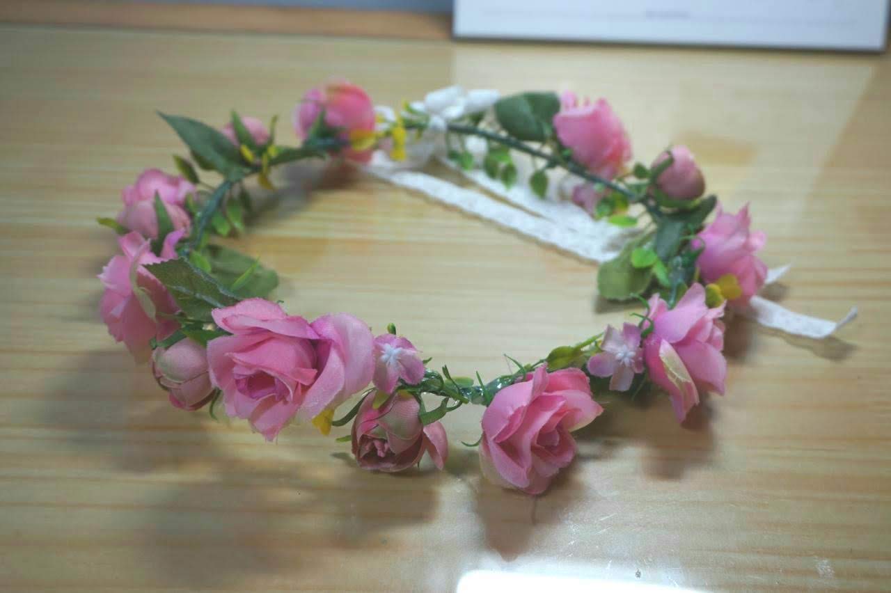 화관 만들기 3, 다이소 조화꽃 화관