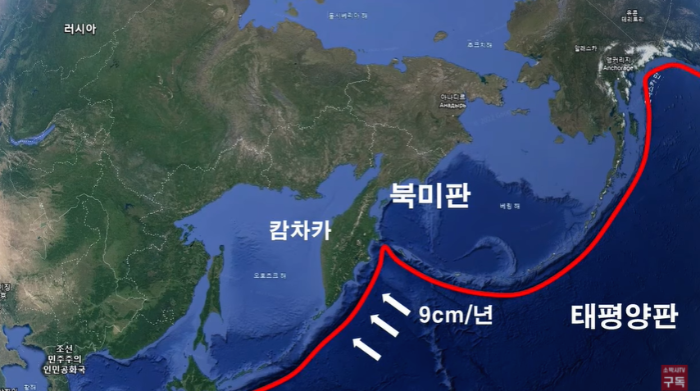 캄차카반도-지질판-위치-북미판-태평양판-섭입-포인트-설명