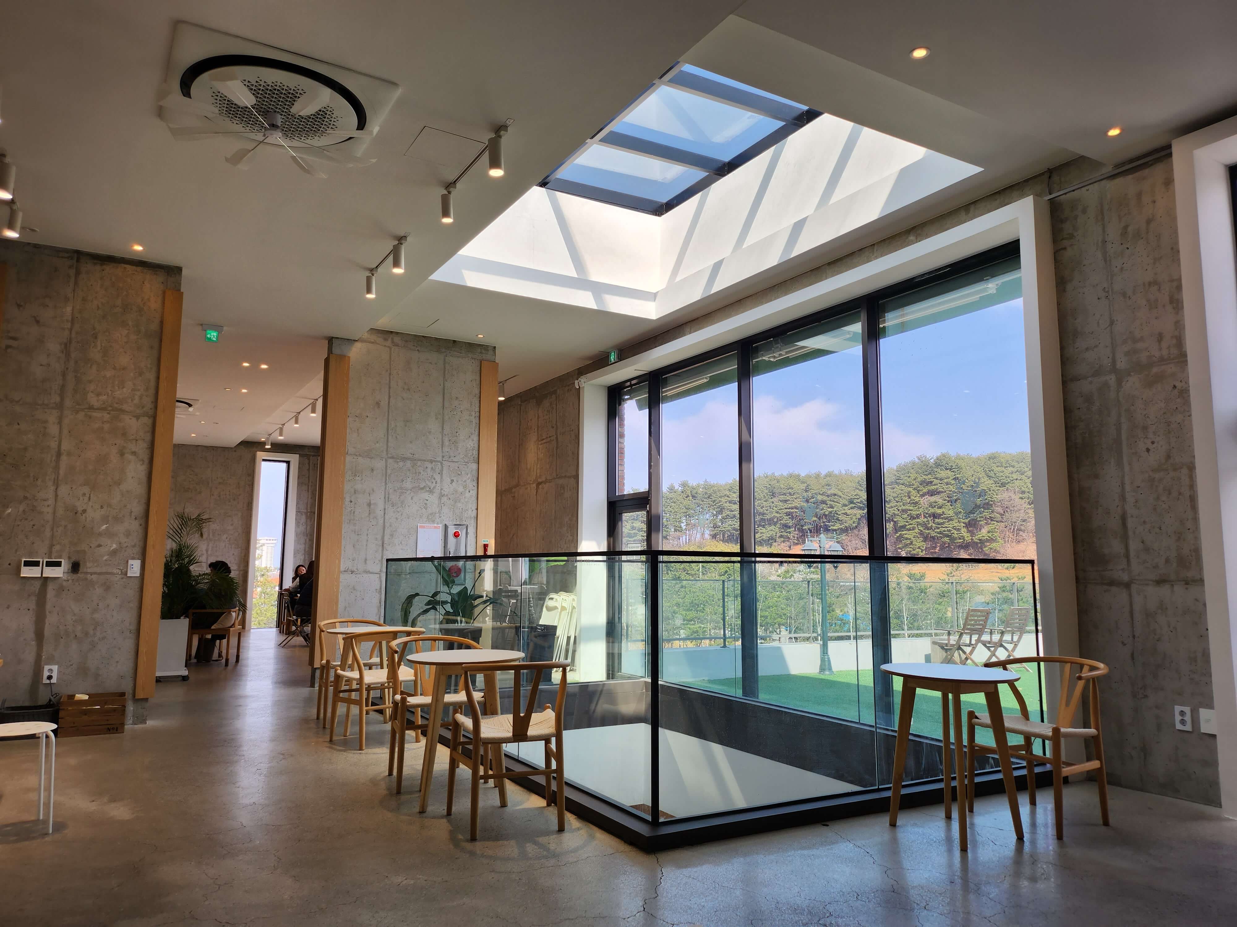 디오슬로-카페는-햇빛이-실내로-들어올-수-있도록-디자인했다.