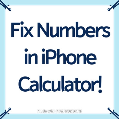 Fix Numbers in iPhone Calculator!