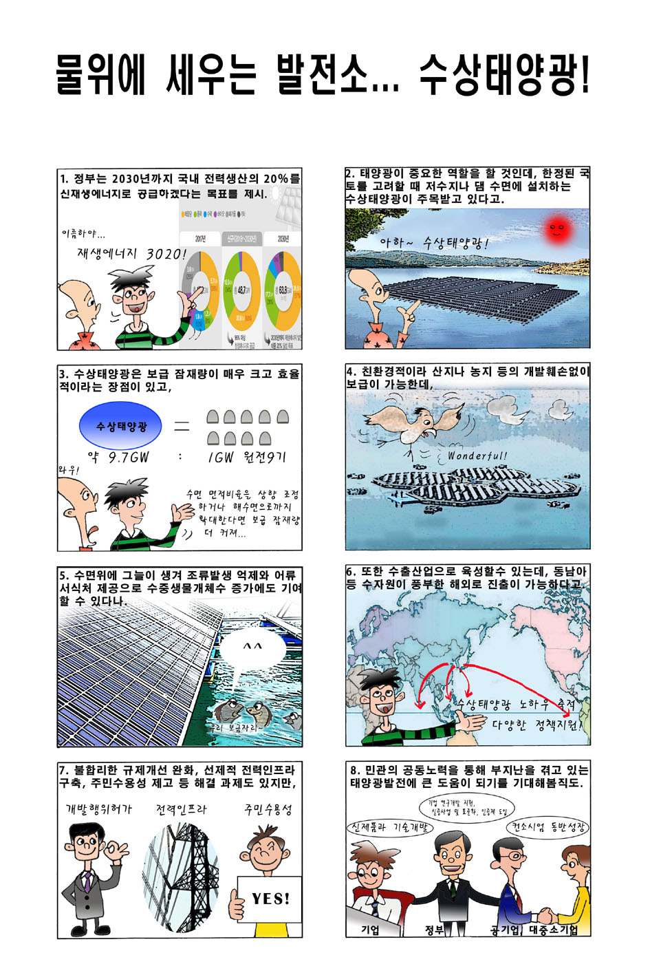  물위에 세우는 발전소... 수상태양광 : 에너지만평(2)