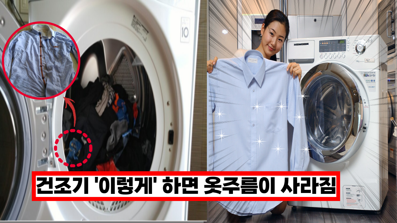  '효과 미쳤다... ㅎㄷㄷ' 건조기 AS기사가 알려주는 5분만에 옷 주름을 없애는 꿀팁 2가지