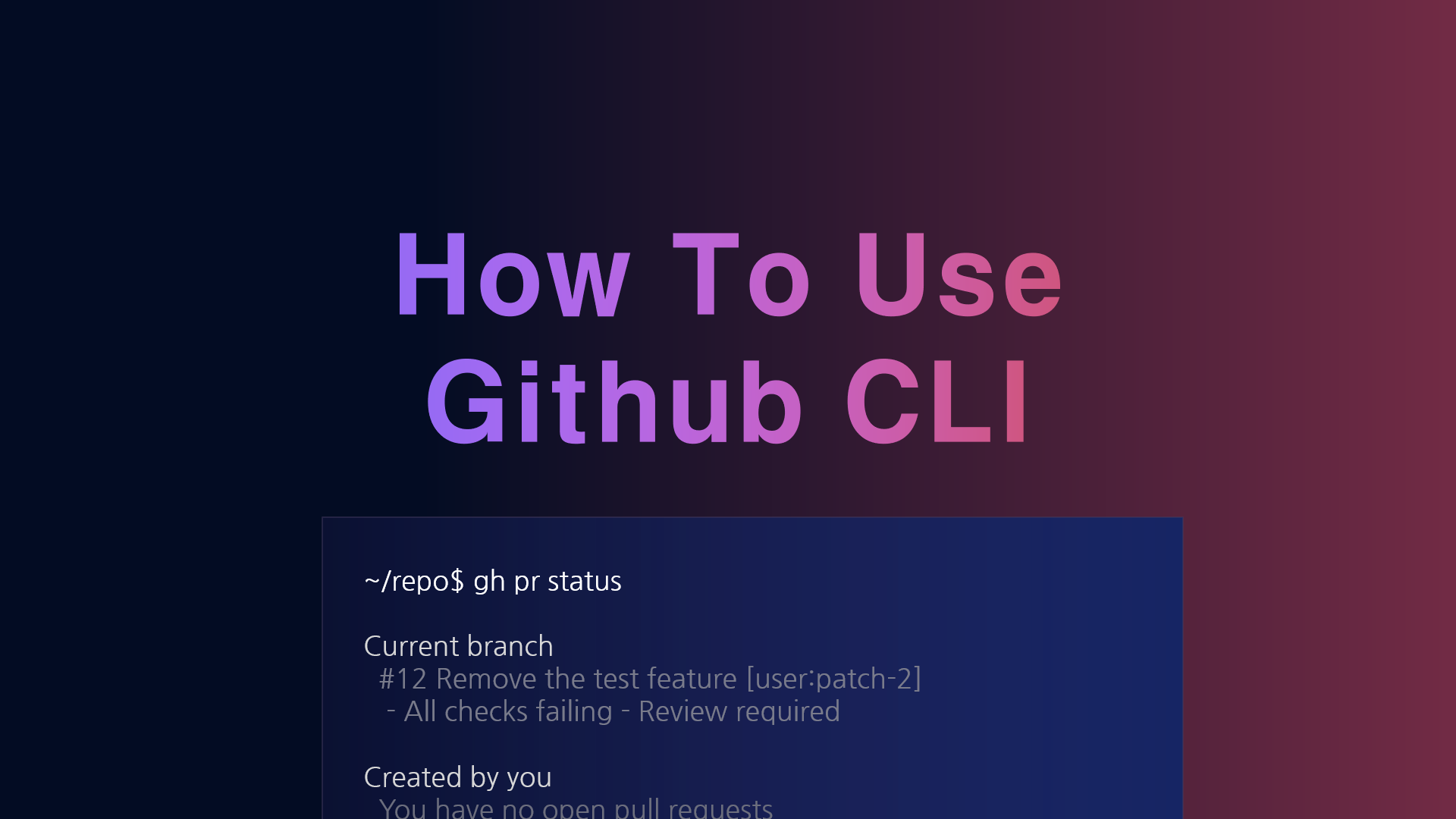  Github CLI 시작하기 (gh issue)