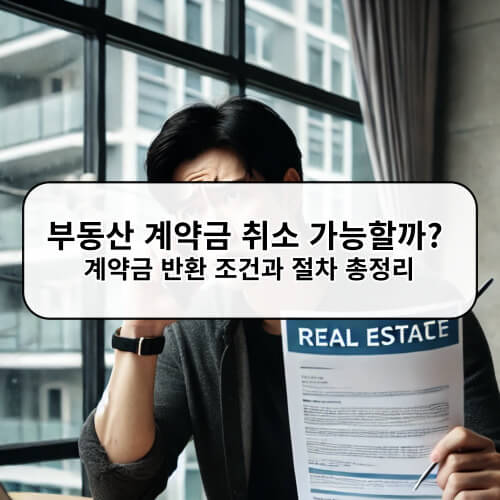 부동산 계약금 취소 가능할까? 계약금 반환 조건과 절차 총정리