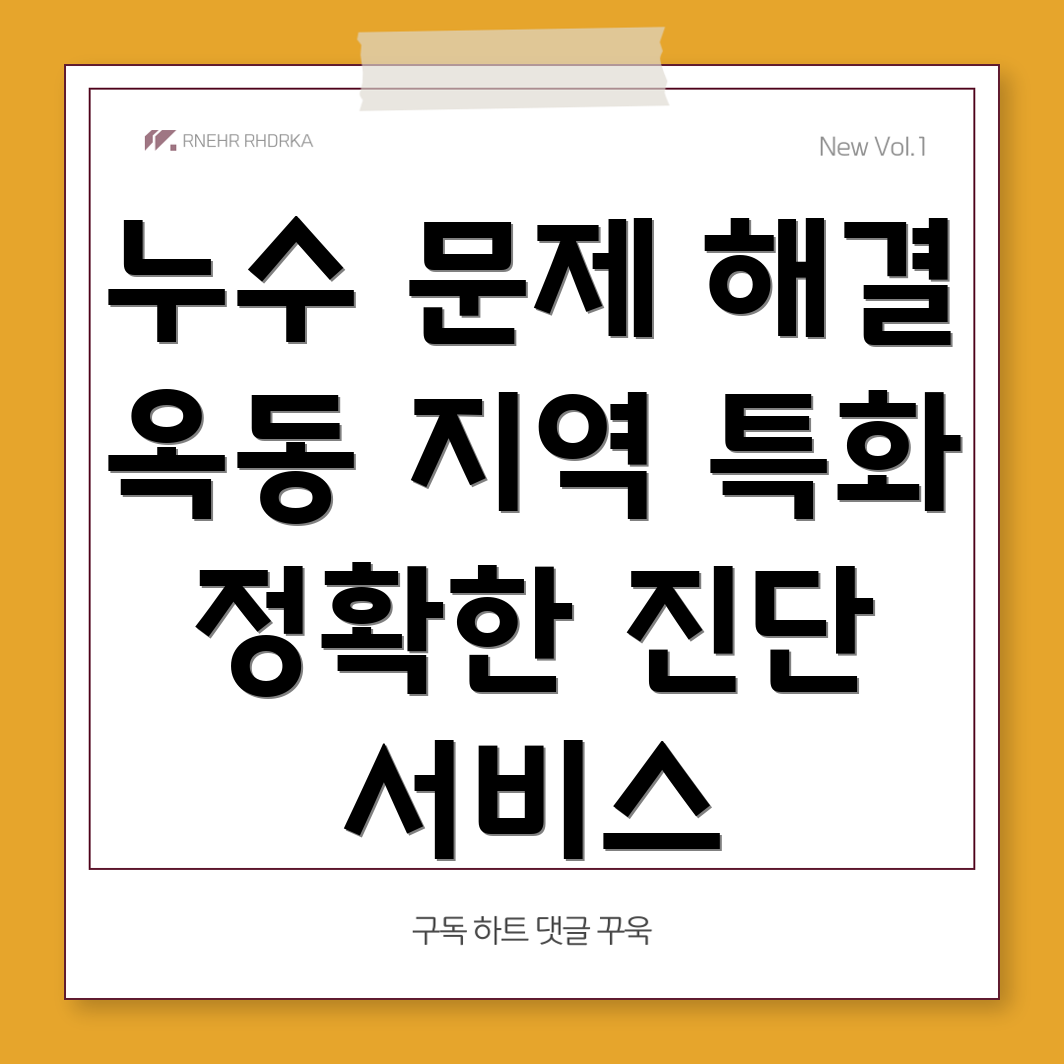 누수 확인 진단