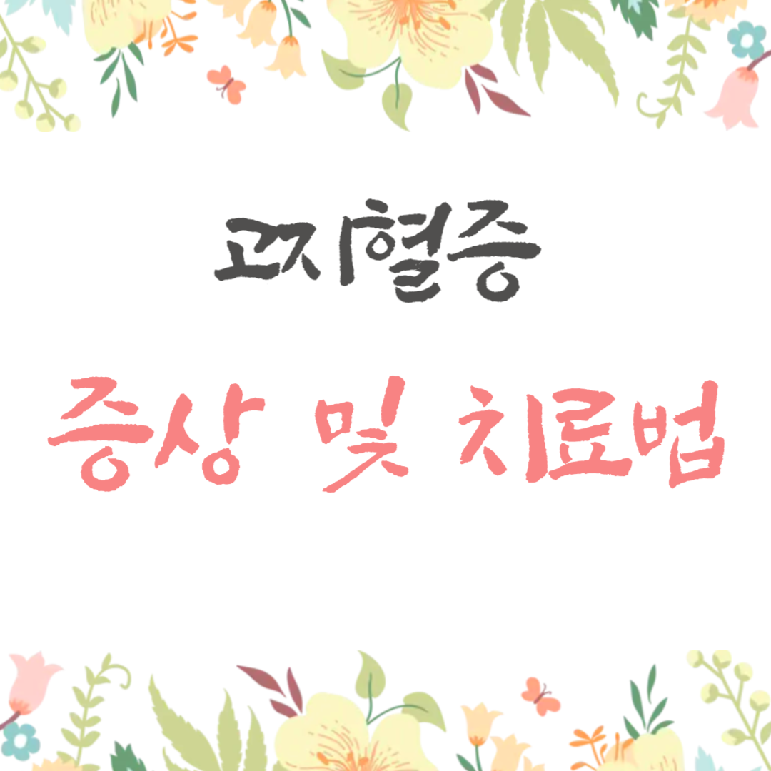 고지혈증 증상 및 치료법 총정리