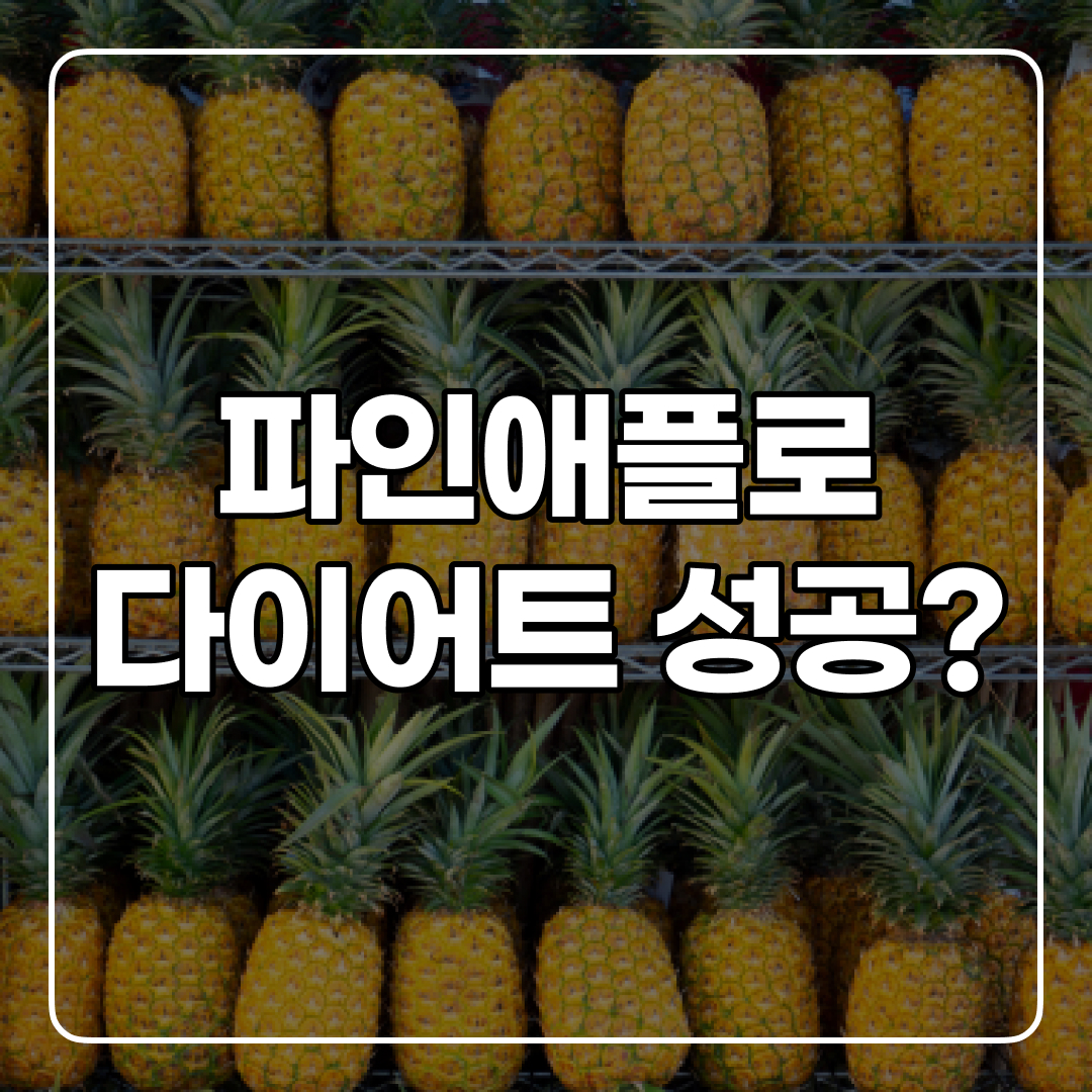  효과 빠른 파인애플 다이어트 효과 및 성분