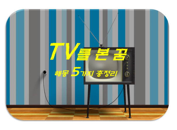  텔레비전꿈 해몽 5가지 총정리