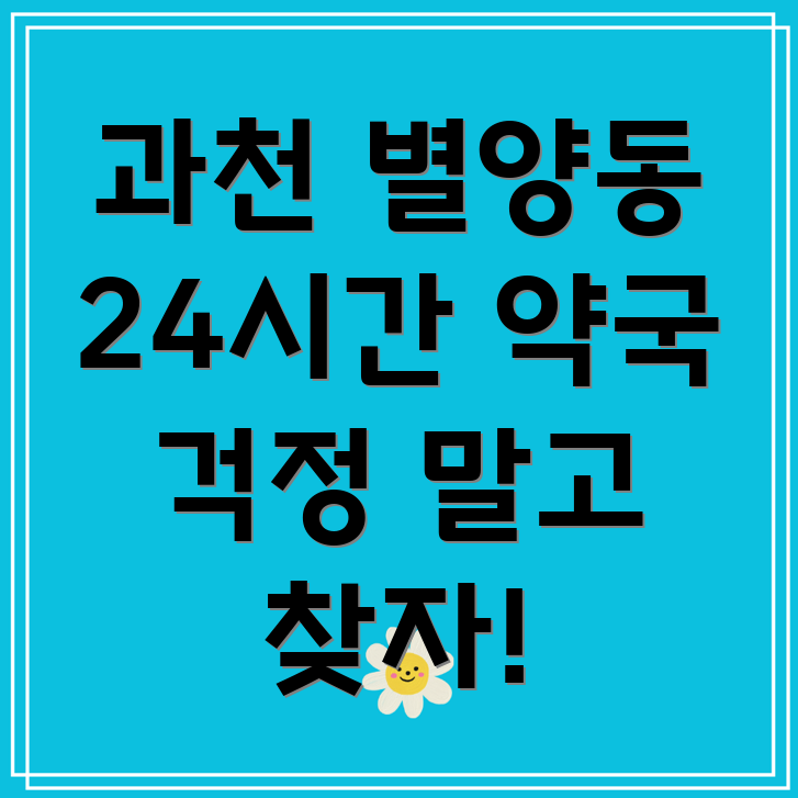 과천시 별양동 24시간 약국