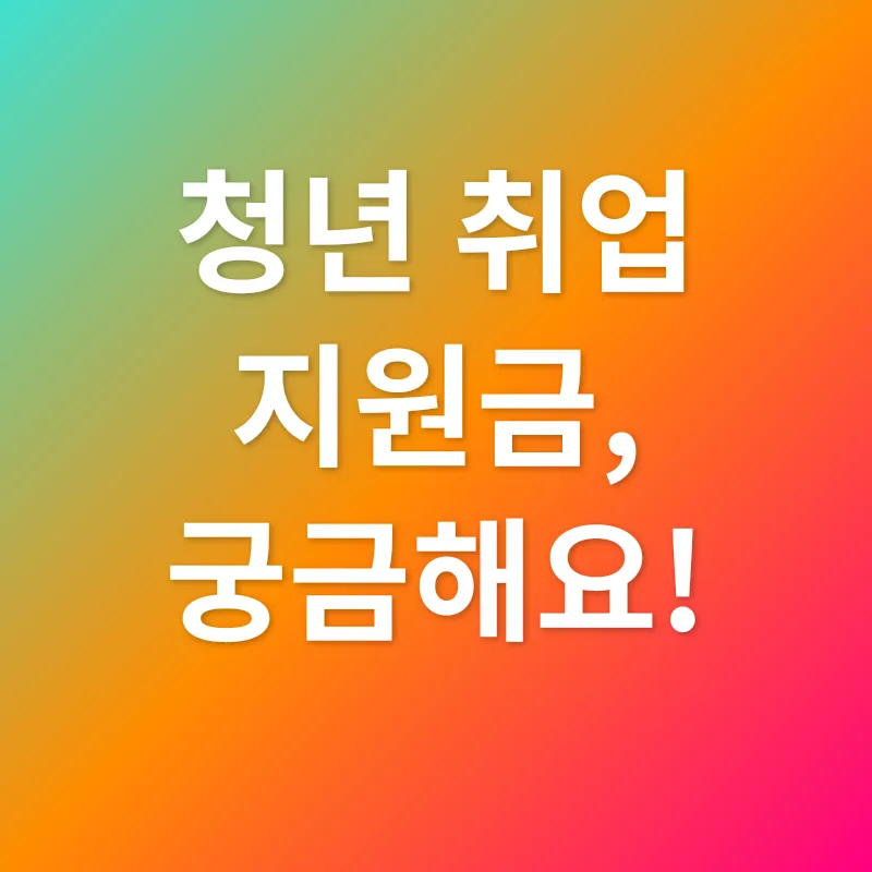 청년 취업 지원금_4