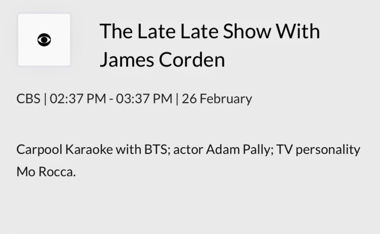  방탄소년단.BTS. <ON>. Carpool Karaoke. Tonight show.