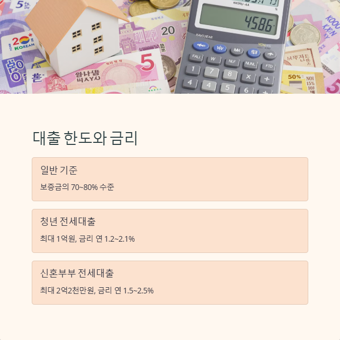 전세대출 한도와 금리