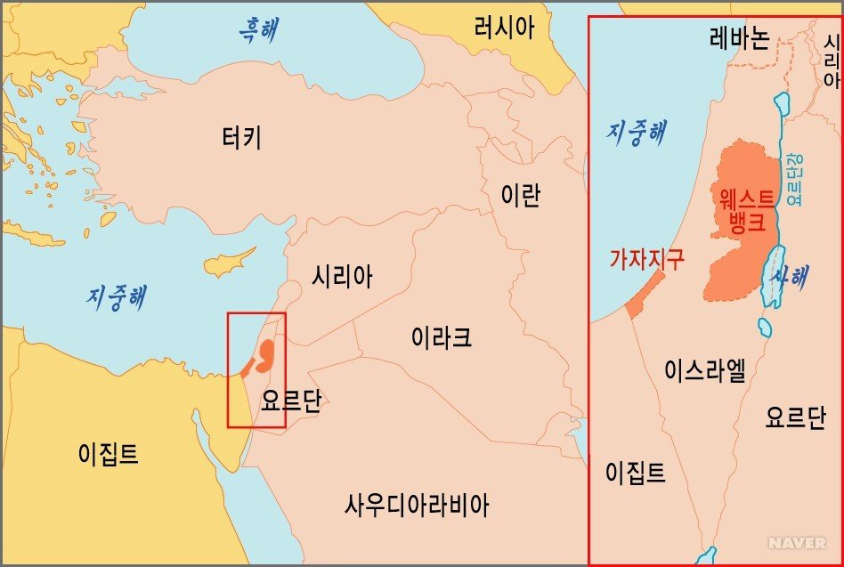 팔라스타인-지도