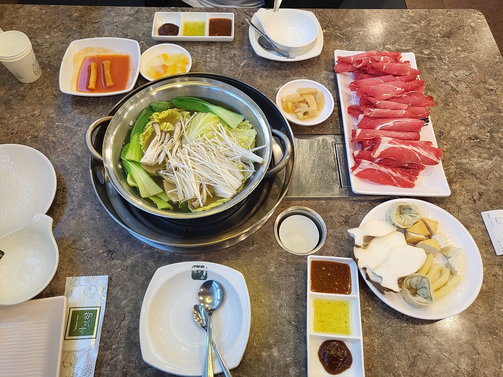  대구 태전동 관음동 근처 샤브향 추천, 냉크림파스타가 맛있는 가족단위 외식에 적합한 위생적인 샤브샤브 가게