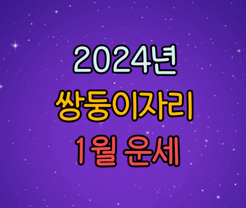  2024년 쌍둥이자리 별자리 1월 운세