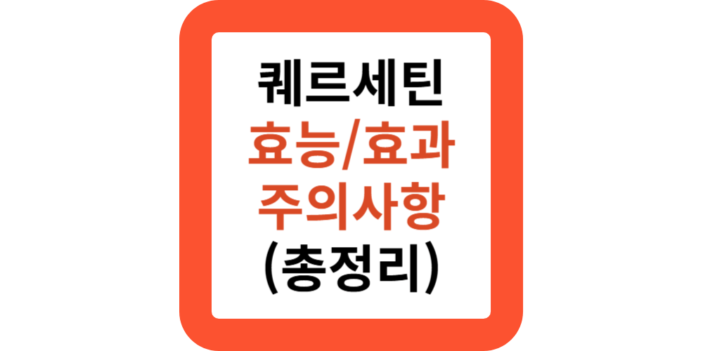 퀘르세틴 효능(총정리)