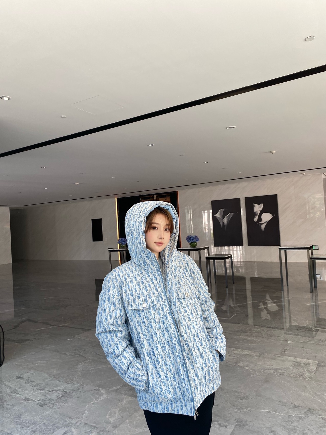 [DIOR] 디올 오블리크 로고 다운 자켓