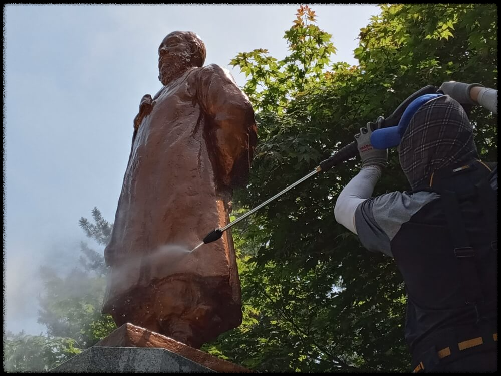 동상 고압세척작업