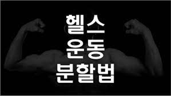  세교헬스장pt 분할 운동법? 그거 어떻게 하는 건데?