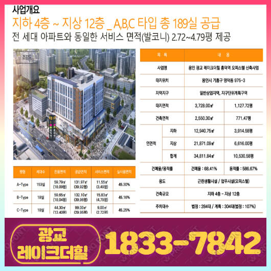 광교 레이크 더힐 흥덕역 사업개요