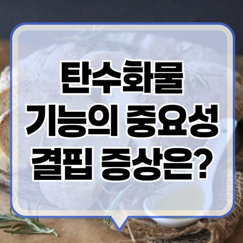 탄수화물의 기능과 중요성 안 먹으면 생기는 결핍증 증상
