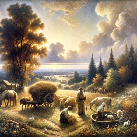 바보이반의 한 장면을 그린 그림