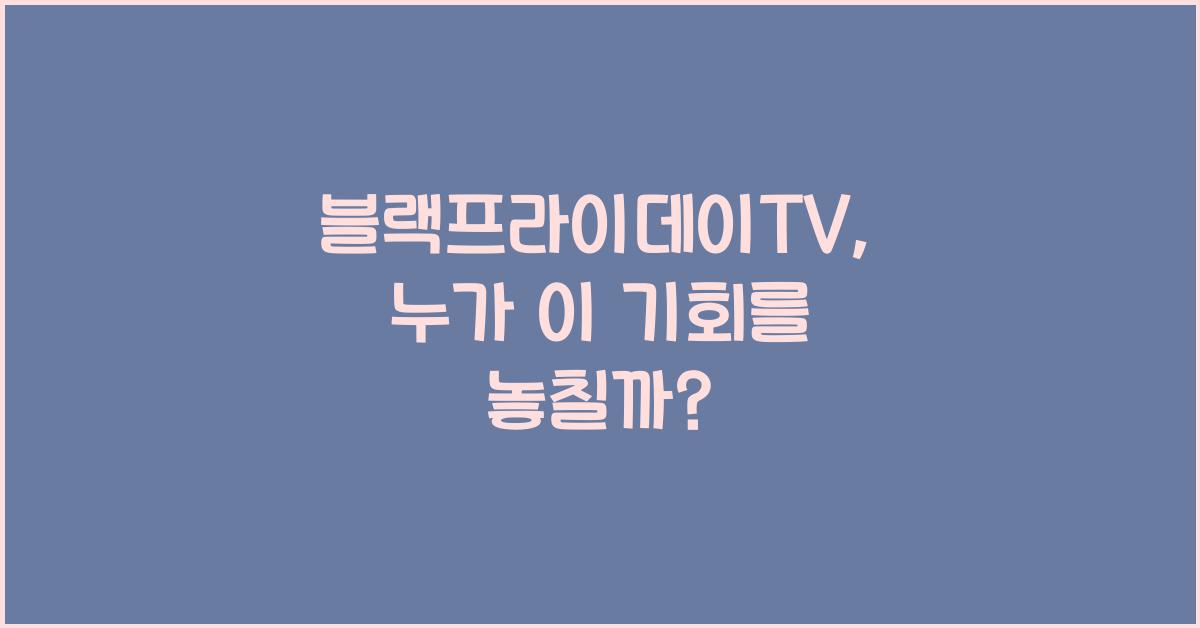 블랙프라이데이TV