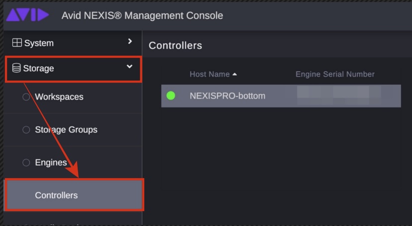 Avid NEXIS Management Console