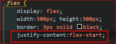justify-content:flex-start;