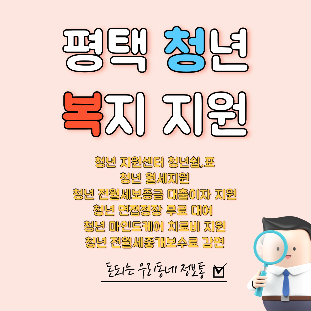  평택 청년 복지 지원 제도 총정리 (2023년)