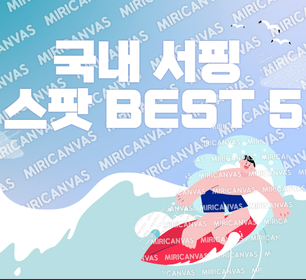 국내 서핑 스팟 BEST5