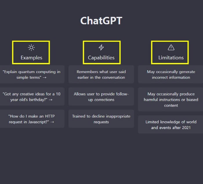 chatGPT-특징을-소개한-화면