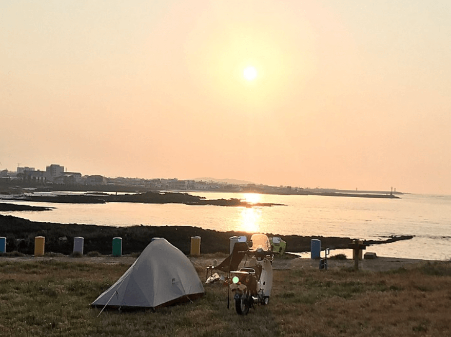 김녕해수욕장 캠핑