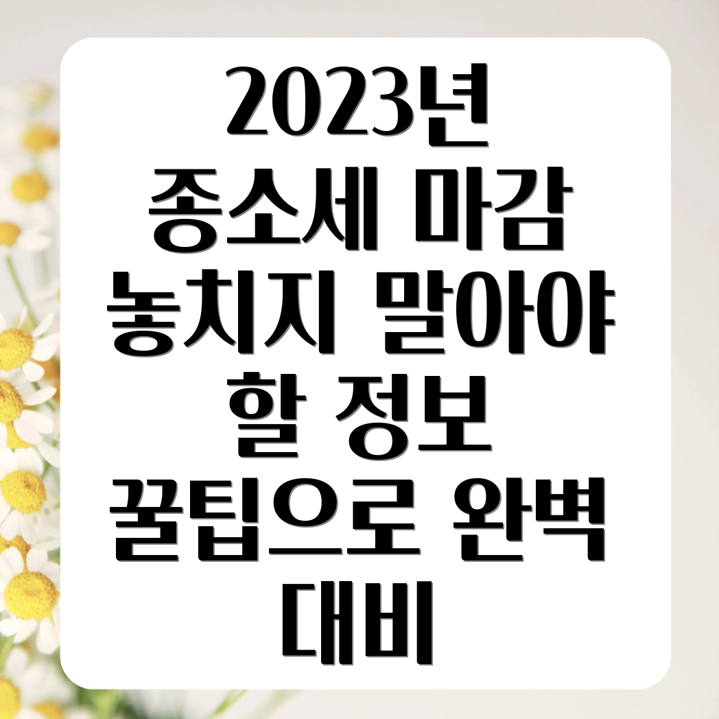 종합소득세 신고