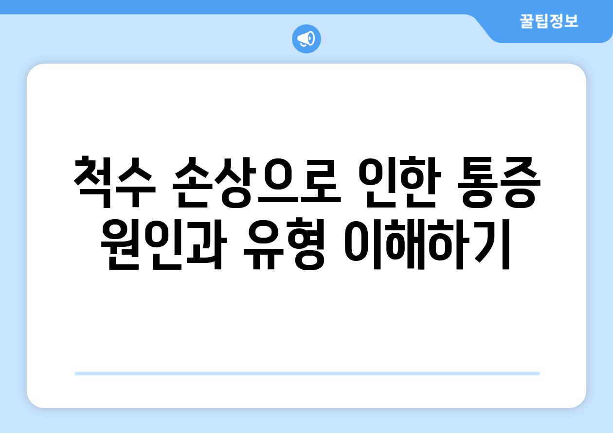 척수 손상으로 인한 통증 원인과 유형 이해하기