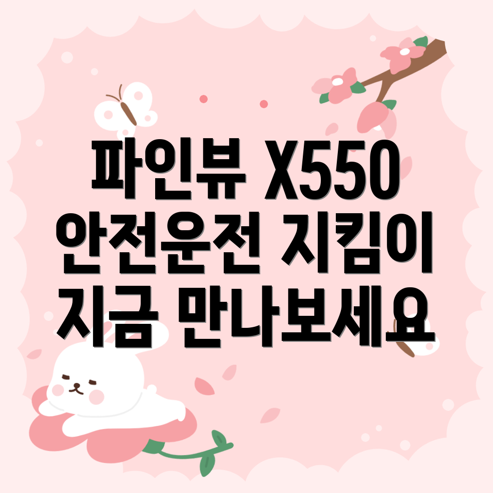 파인뷰X550당신의안전운전을위한최적의선택상세분석및비교