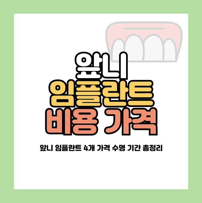 앞니 임플란트 비용