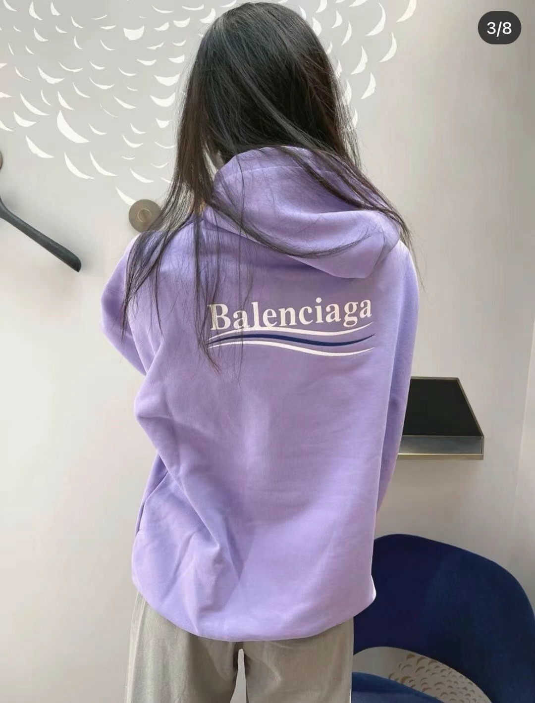  [BALENCIAGA] 발렌시아가 웨이브 로고 스웨트 셔츠 후드 티셔츠 600583 TKVI9 (3 COLOR)