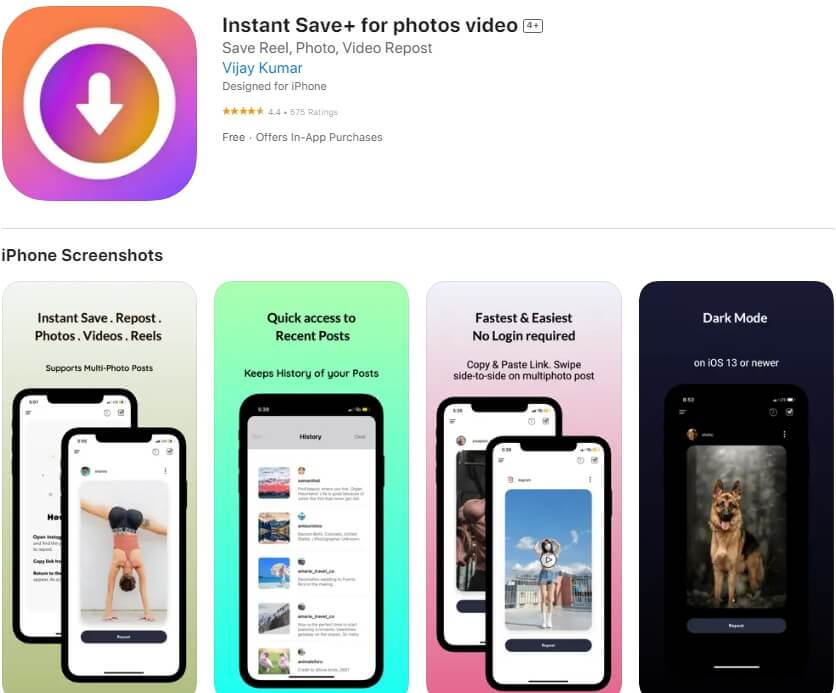 Instant Save + for photos video