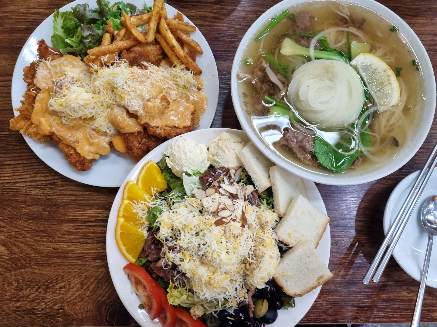  나만 알고 싶은, 퓨전 아시아 이탈리아 다이닝 찐맛집, 선식당(쌀국수, 스테이크샐러드, 커틀렛)
