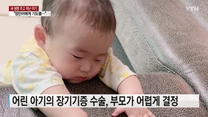  다른 아이에게 새 생명을 주고 떠난 12개월 아기
