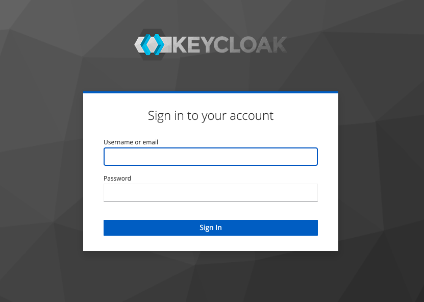 Keycloak 로그인 화면