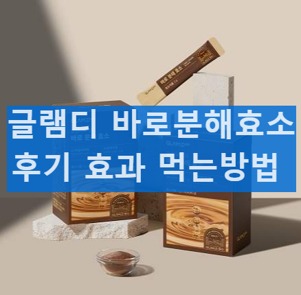 글램디 바로분해효소 3세대 효소 섭취후기 효과 먹는방법