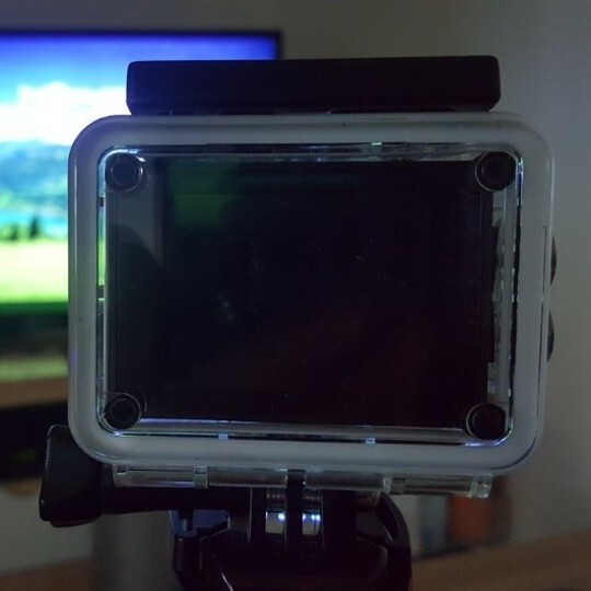 Action cam 후면 LCD 디스플레이