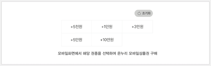 온누리상품권 구매 권종