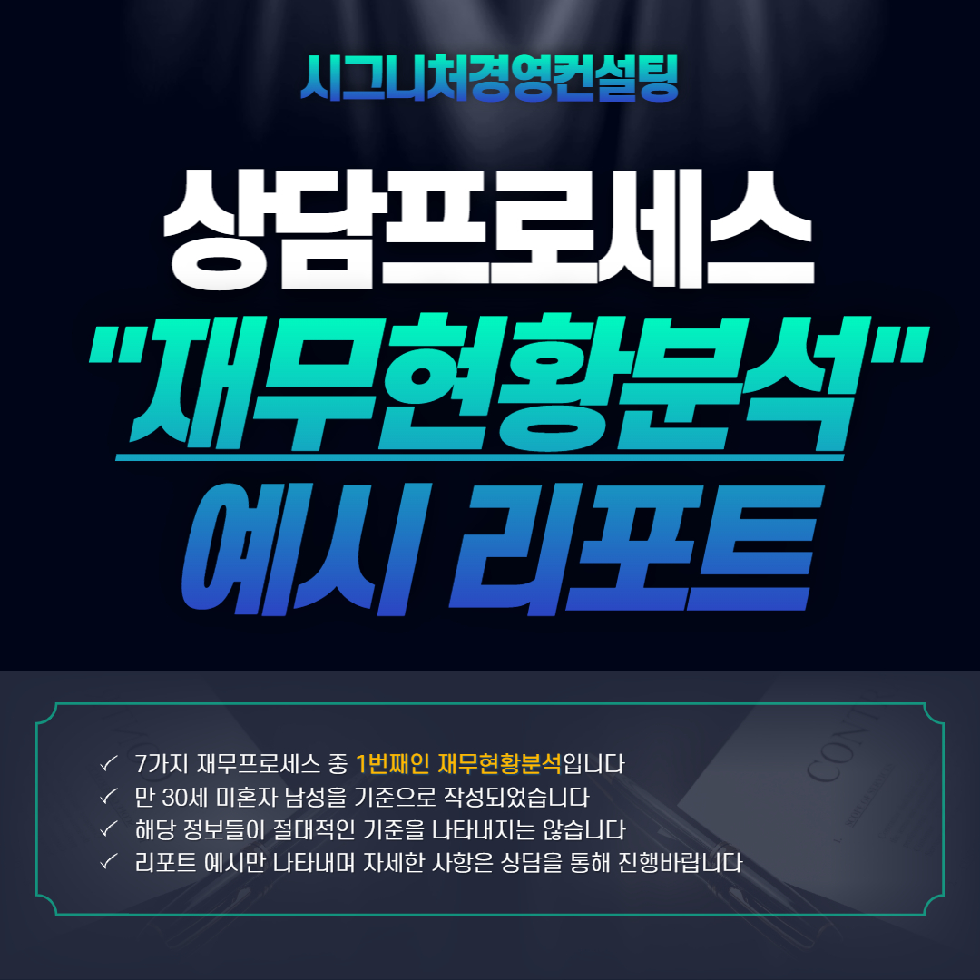  예시) 재무상담 프로세스 카테고리 1번째 "재무현황분석"